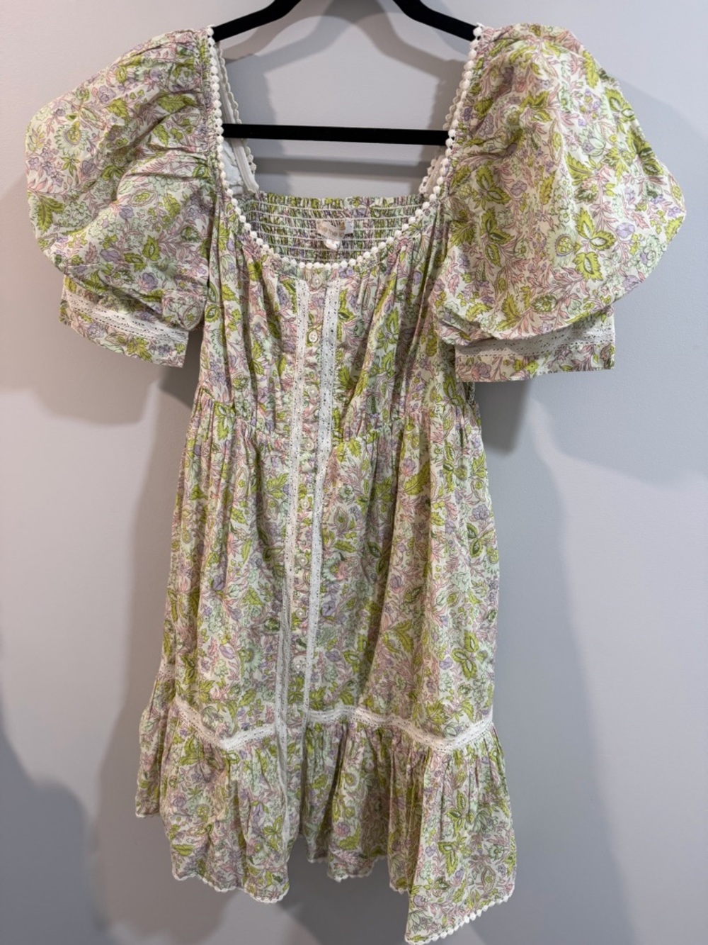 Love the label green floral print dress